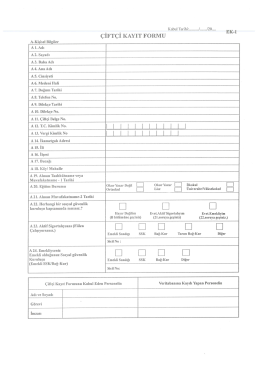 2-&Ccedil;ift&ccedil;i Kayıt Formu