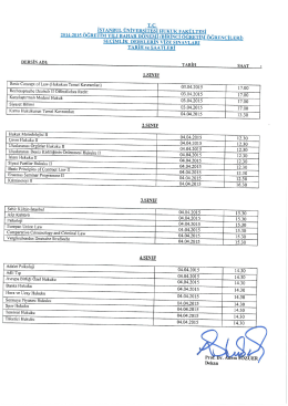 2014-2015 &ouml;ğretim yılı bahar d&ouml;nemi (&ouml;rg&uuml;n &ouml;ğretim