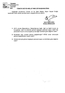 ankara mv. aylin nazlıaka`nın orman ve su işleri bakanı`na s&ouml;zl&uuml;