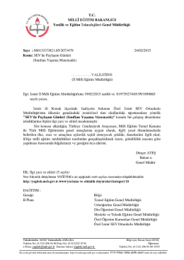T.C. MİLLİ EĞİTİM BAKANLIĞI Yenilik ve Eğitim Teknolojileri Genel