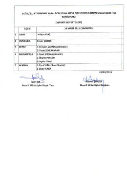 14/03/2015 tarihinde yapalacak olan mtsk direksiyon eğitimi sınavı