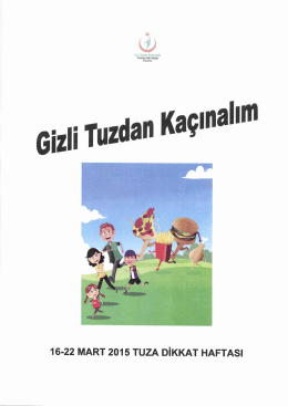 16-22 mart 2015 tuza dikkat haftası