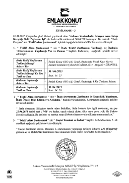 Zeyilname - Emlak Konut GYO