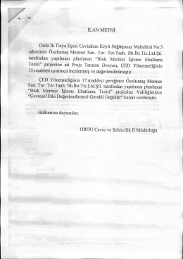 Blok Mermer İşleme Ebatlama Tesisi