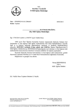 T.C. - Manisa Milli Eğitim M&uuml;d&uuml;rl&uuml;ğ&uuml;