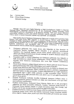 Merkez Teşkilatı Harcama Birimlerinin ve İl Sağlık M&uuml;d&uuml;rl&uuml;klerinin