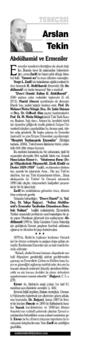 Arslan Tekin - Prof. Dr. Şakir BATMAZ