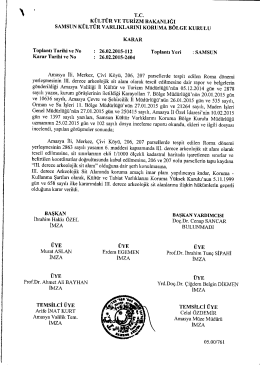 T.c. __ KÜLTÜR vE TURİZM BAKANLIĞI sAMsUN