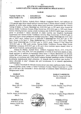 Tc. __ KÜLTÜR vE TURİZM BAKANLIĞI sAMsUN