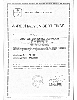 Akreditasyon Sertifikası