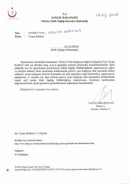 Göreve Yeni Başlayan Sağlık Çalışanları İçin Uyum Rehberi Üst