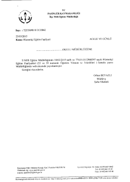 Hizmeti&ccedil;i Eğitim Faaliyeti 23.03.2015 15:17