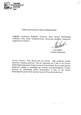 ardahan mv. ensar &ouml;ğ&uuml;t`&uuml;n başbakan yardımcısı numan kurtulmuş`a