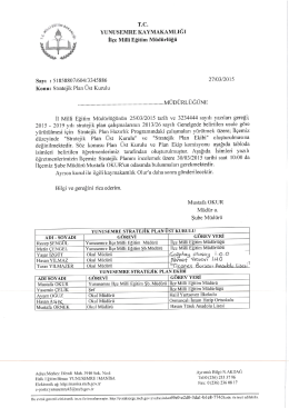 T.c. YUNUSEMRE KAYMAKAMLIĞI İı&ccedil;e Mıııı Eğitim M&uuml;d&uuml;rl&uuml;ğ&uuml;