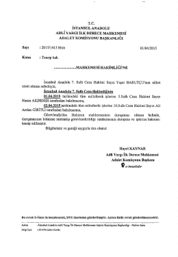 istanbul anadolu adlı yargı ılk derece mahkemesi