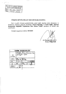 Kanun Teklifinin Metni - Türkiye Büyük Millet Meclisi