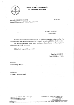 rc. MARMARİS KAYMAKAMLIĞI - Marmaris İl&ccedil;e Milli Eğitim M&uuml;d&uuml;rl&uuml;ğ&uuml;