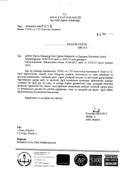 teog ve lys sınavları seminerleri - aşkale il&ccedil;e mill&icirc; eğitim m&uuml;d&uuml;rl&uuml;ğ&uuml;