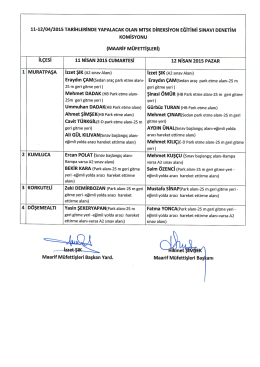 11-12/04/2015 tarihlerinde yapılacak olan mtsk direksiyon eğitimi