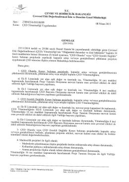 &Ccedil;ED Y&ouml;netmeliği Uygulamaları