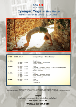 sine Ada Workshop - Iyengar Yoga Istanbul