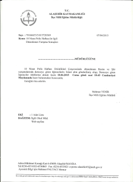 Yazı i&ccedil;in tıklayınız - Alaşehir İl&ccedil;e Milli Eğitim M&uuml;d&uuml;rl&uuml;ğ&uuml;