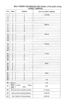 2015 Katı Atık Tarifesi i&ccedil;in tıklayınız