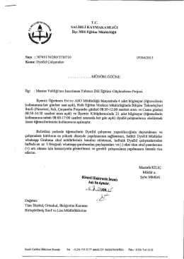 T.c. - Salihli İl&ccedil;e Milli Eğitim M&uuml;d&uuml;rl&uuml;ğ&uuml;