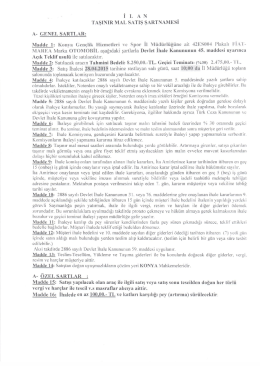 i LAN _ rAşıNıR MAL sATış şARrNAMEsı