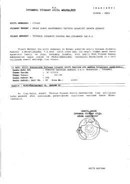 2014 Yılı Olağan Genel Kurul Tescili Ek-1