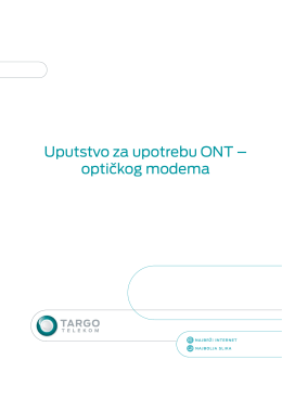 Uputstvo za upotrebu ONT – optičkog modema