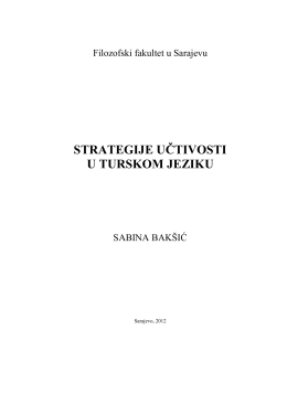 Strategije učtivosti u turskom jeziku
