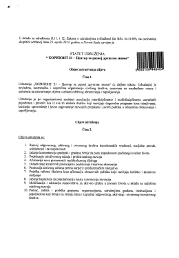 Statut Centra HORIZONT 21