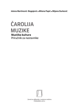 ČAROLIJA MUZIKE - Zavod za udžbenike i nastavna sredstva