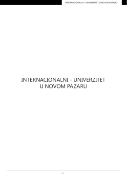 informator - Univerzitet u Novom Pazaru