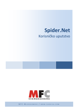 Spider.NET ver 1.10 - Korisničko uputstvo pdf
