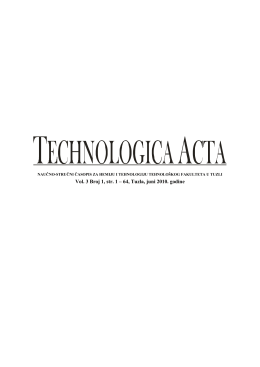 Vol.3, No.1, 2010 - Tehnološki fakultet