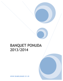 BANQUET PONUDA 2013/2014