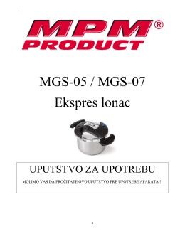 MGS-05 / MGS-07 Ekspres lonac