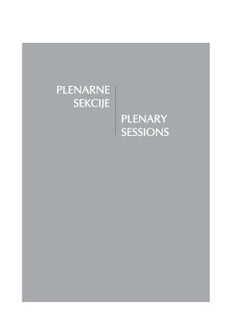 Plenary sessions