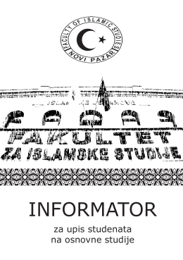 INFORMATOR - Fakultet za islamske studije