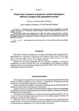 Winter frost resistance of grapevine varieties belonging to - Vitis-vea