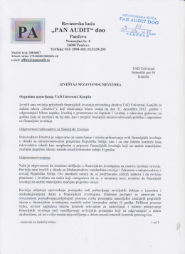 &bdquo;PAN AUDIT&ldquo; doo .-ai_~&iacute;ijs`ﬁ - UNIVERZAL Kanjiza Trgovinsko