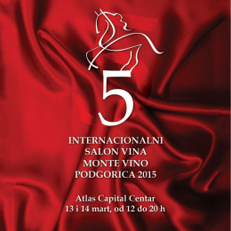 „V Internacionalni salon vina „Monte Vino“ Podgorica 2015.g