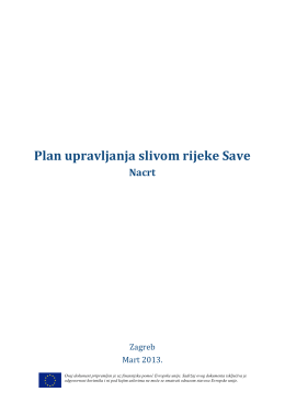 Plan upravljanja slivom rijeke Save - International Sava River Basin
