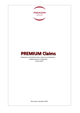 PREMIUM Claims - PREMIUM Software