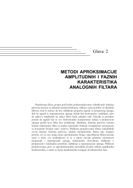 Metodi aproksimacije amplitudnih i faznih karakteristika analognih