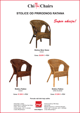 Stolice od prirodnog ratana - Super akcija