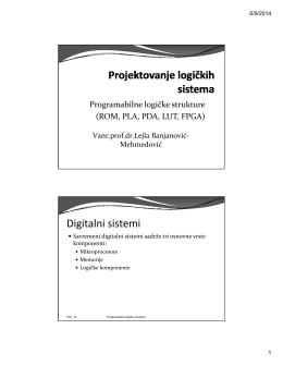 Digitalni sistemi - Vanr.prof.dr. Lejla Banjanović