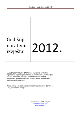 1. kratak pregled aktivnosti u 2012.